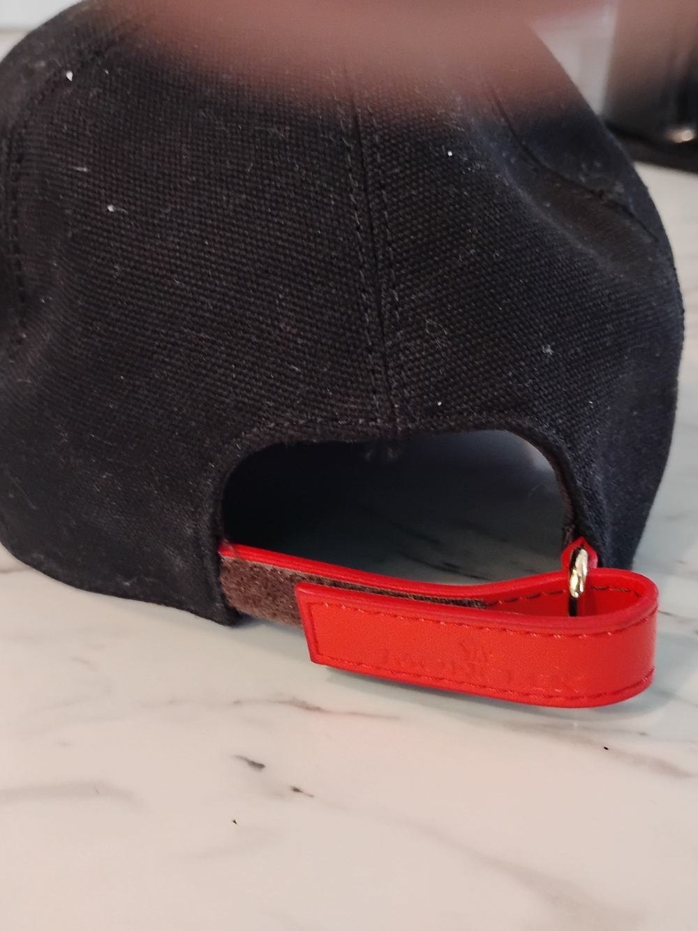 Moncler Black Cap with Red & Yellow Embroidered Logo - Picture 3 of 3